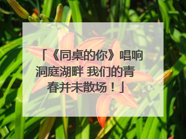 《同桌的你》唱响洞庭湖畔 我们的青春并未散场！