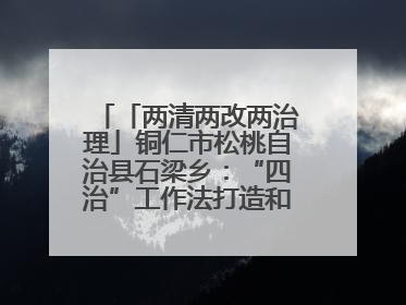 「两清两改两治理」铜仁市松桃自治县石梁乡：“四治”工作法打造和美新农村