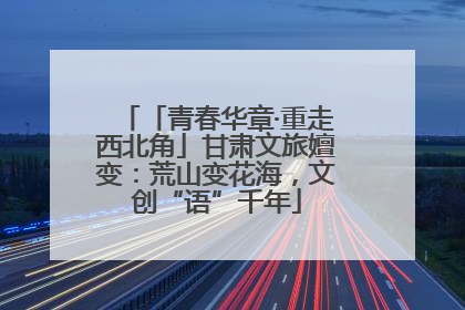 「青春华章·重走西北角」甘肃文旅嬗变：荒山变花海，文创“语”千年