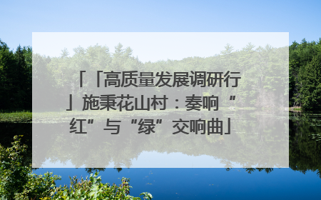 「高质量发展调研行」施秉花山村：奏响“红”与“绿”交响曲