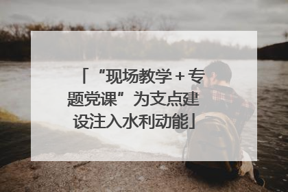 “现场教学＋专题党课”为支点建设注入水利动能