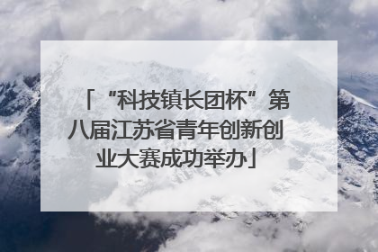 “科技镇长团杯”第八届江苏省青年创新创业大赛成功举办