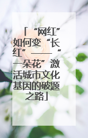 “网红”如何变“长红”——“一朵花”激活城市文化基因的破题之路