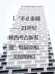 “不止秦俑——21世纪陕西考古新发现”特展亮相美国加州