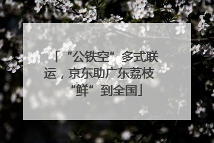 “公铁空”多式联运，京东助广东荔枝“鲜”到全国