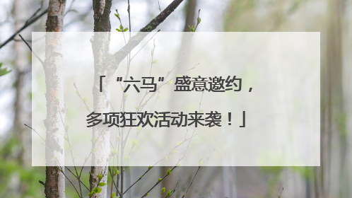 “六马”盛意邀约，多项狂欢活动来袭！