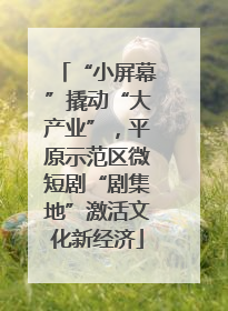“小屏幕”撬动“大产业”，平原示范区微短剧“剧集地”激活文化新经济