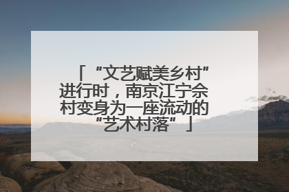 “文艺赋美乡村”进行时，南京江宁佘村变身为一座流动的“艺术村落”