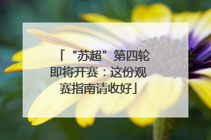 “苏超”第四轮即将开赛：这份观赛指南请收好