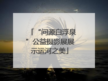 “问源白浮泉”公益摄影展展示运河之美