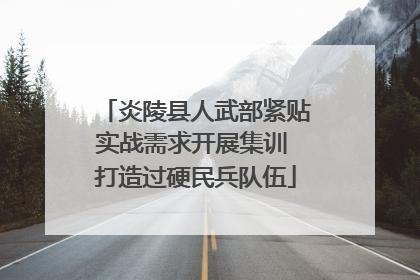炎陵县人武部紧贴实战需求开展集训 打造过硬民兵队伍