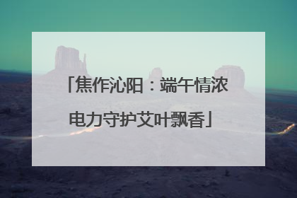 焦作沁阳：端午情浓 电力守护艾叶飘香