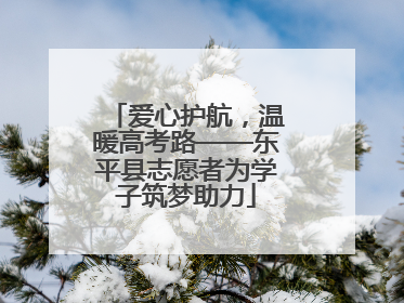 爱心护航，温暖高考路——东平县志愿者为学子筑梦助力