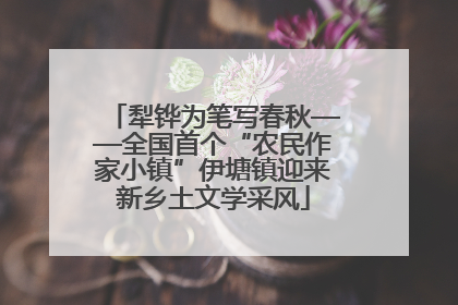 犁铧为笔写春秋——全国首个“农民作家小镇”伊塘镇迎来新乡土文学采风