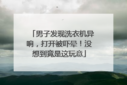 男子发现洗衣机异响，打开被吓晕！没想到竟是这玩意