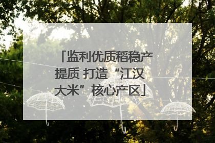 监利优质稻稳产提质 打造“江汉大米”核心产区
