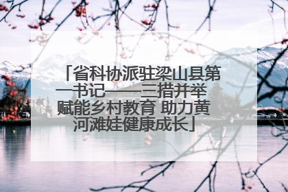 省科协派驻梁山县第一书记——三措并举 赋能乡村教育 助力黄河滩娃健康成长