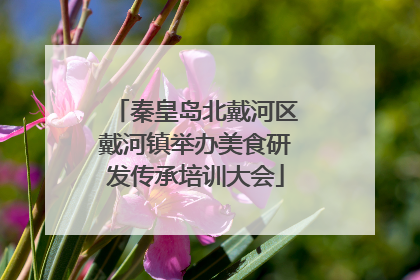 秦皇岛北戴河区戴河镇举办美食研发传承培训大会