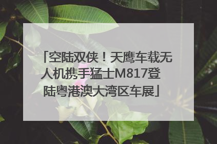 空陆双侠！天鹰车载无人机携手猛士M817登陆粤港澳大湾区车展