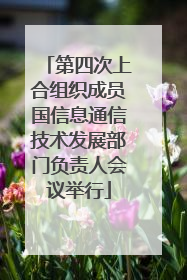 第四次上合组织成员国信息通信技术发展部门负责人会议举行