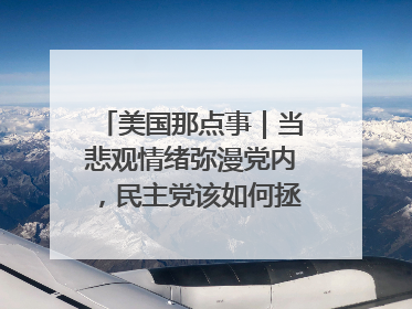 美国那点事｜当悲观情绪弥漫党内，民主党该如何拯救自己？