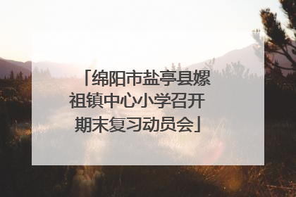 绵阳市盐亭县嫘祖镇中心小学召开期末复习动员会