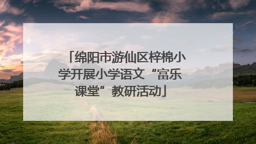 绵阳市游仙区梓棉小学开展小学语文“富乐课堂”教研活动