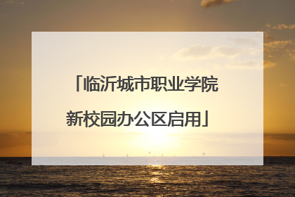 临沂城市职业学院新校园办公区启用