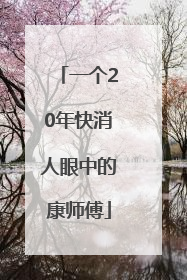 一个20年快消人眼中的康师傅