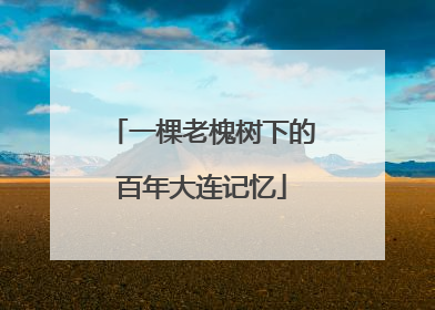 一棵老槐树下的百年大连记忆