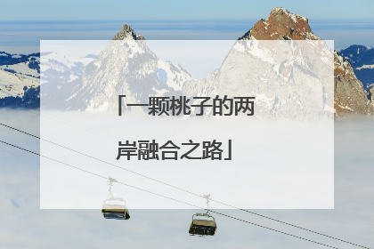 一颗桃子的两岸融合之路