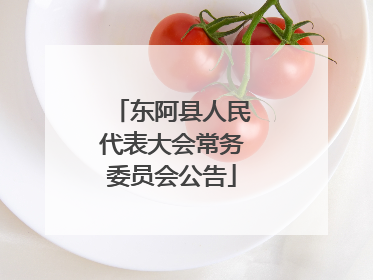 东阿县人民代表大会常务委员会公告