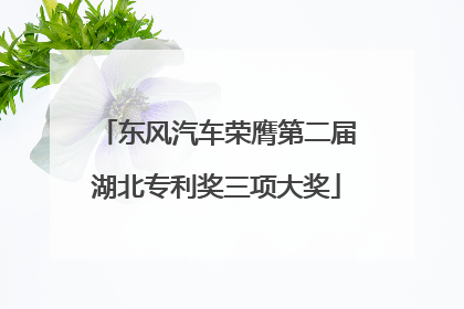 东风汽车荣膺第二届湖北专利奖三项大奖