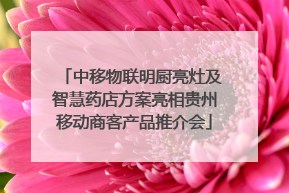 中移物联明厨亮灶及智慧药店方案亮相贵州移动商客产品推介会
