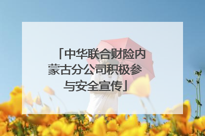 中华联合财险内蒙古分公司积极参与安全宣传