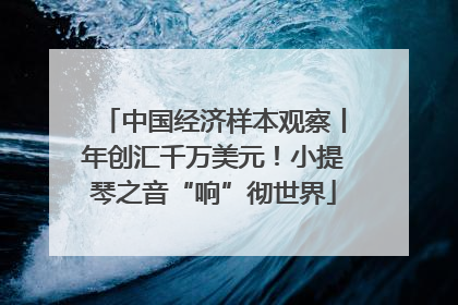 中国经济样本观察丨年创汇千万美元！小提琴之音“响”彻世界