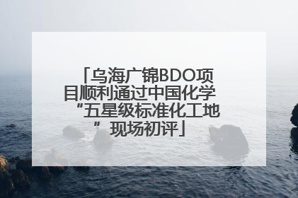 乌海广锦BDO项目顺利通过中国化学“五星级标准化工地”现场初评