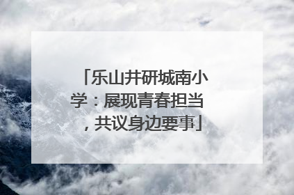 乐山井研城南小学：展现青春担当，共议身边要事