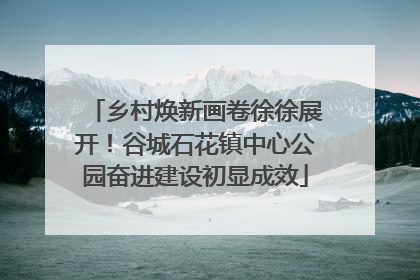 乡村焕新画卷徐徐展开！谷城石花镇中心公园奋进建设初显成效