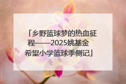 乡野篮球梦的热血征程——2025姚基金希望小学篮球季侧记