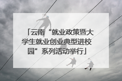 云南“就业政策暨大学生就业创业典型进校园”系列活动举行