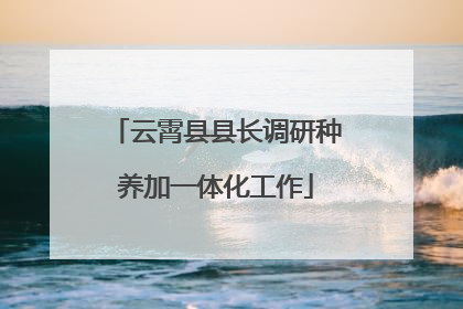 云霄县县长调研种养加一体化工作