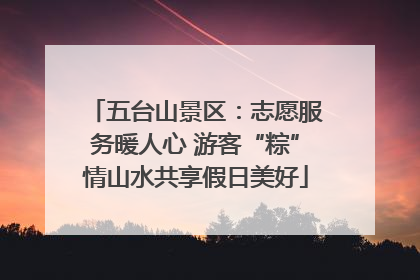 五台山景区：志愿服务暖人心 游客“粽”情山水共享假日美好