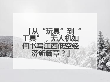从“玩具”到“工具”，无人机如何书写江西低空经济新篇章？