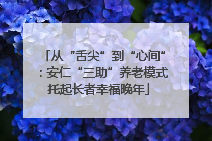 从“舌尖”到“心间”：安仁“三助”养老模式托起长者幸福晚年