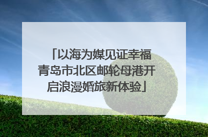 以海为媒见证幸福 青岛市北区邮轮母港开启浪漫婚旅新体验