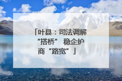 叶县：司法调解“搭桥” 稳企护商“路宽”