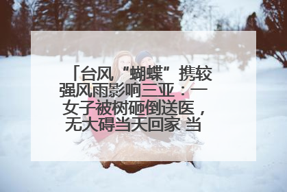 台风“蝴蝶”携较强风雨影响三亚：一女子被树砸倒送医，无大碍当天回家 当地已紧急清障