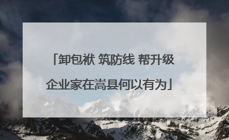 卸包袱 筑防线 帮升级 企业家在嵩县何以有为