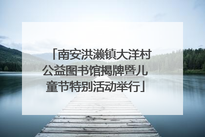 南安洪濑镇大洋村公益图书馆揭牌暨儿童节特别活动举行